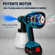 Pistola de Pintura Eléctrica Inalámbrica + 2 Baterías