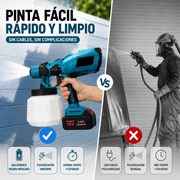 Pistola de Pintura Eléctrica Inalámbrica + 2 Baterías