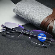 Pack de Gafas Anti Rayos Azules Multifocales Auto Graduable mas Funda de Cuero
