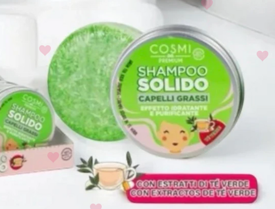 Champú sólido té verde para pelo suave