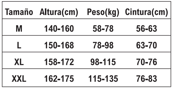 Faja lumbar ajustable transpirable
