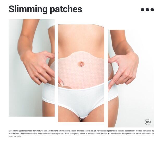 Parches adelgazantes pack 5 para abdomen