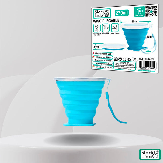 Vaso plegable 270ml de silicona