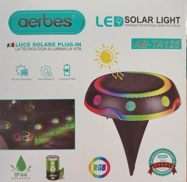 Luz solar jardín RGB para caminos