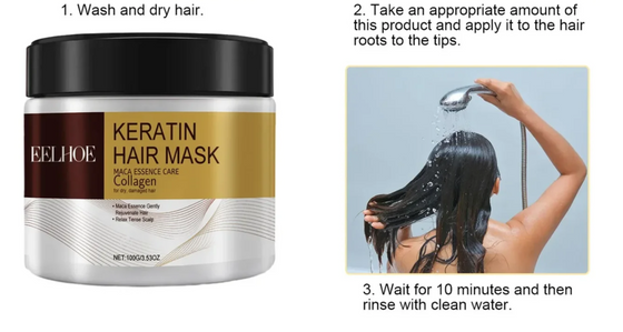 Mascarilla de Keratina Antifrizz y Brillo