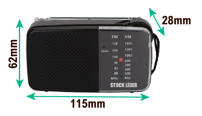 Radio AM FM portátil compacta
