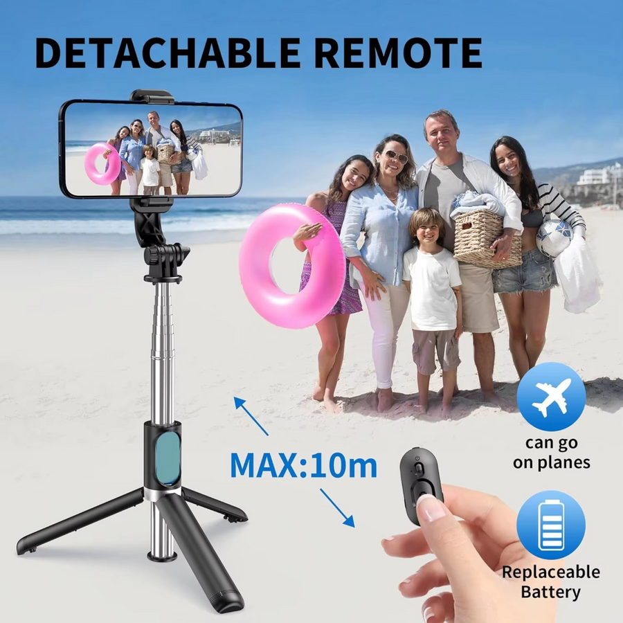 Palo selfie Q02 extensible con trípode