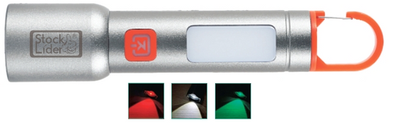 Linterna multifunción 3 colores recargable