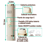 Depiladora doble cabezal recargable IPX7