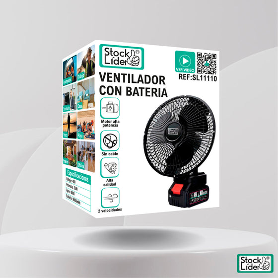 Ventilador con batería portátil potente