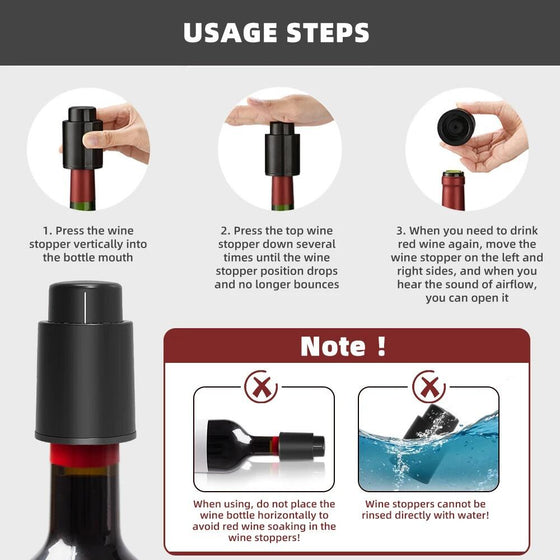 Tapón de Vino al Vacío Reutilizable