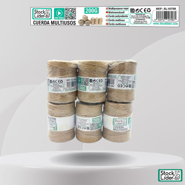 Cuerda multiusos 200g para hogar y bricolaje