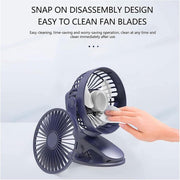 Mini ventilador de clip silencioso USB