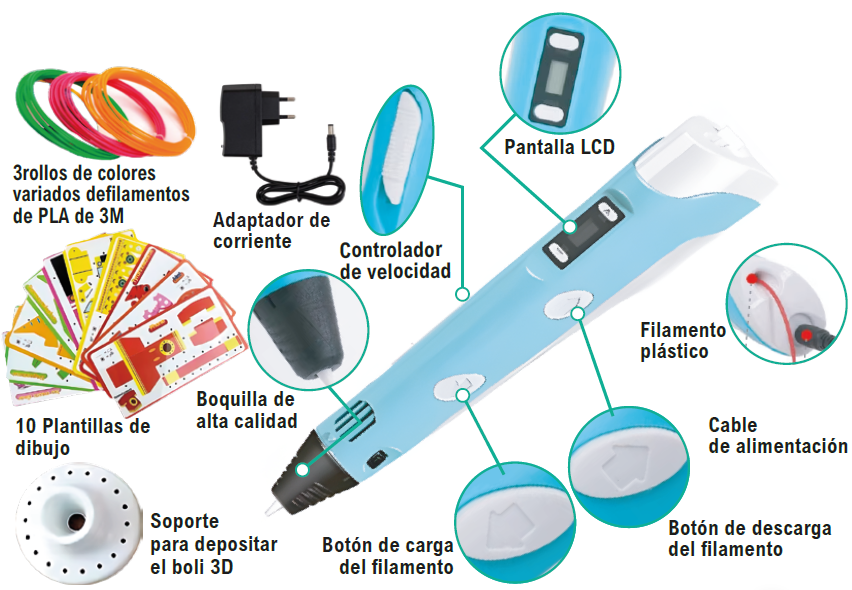 Bolígrafo impresión 3D para crear fácil