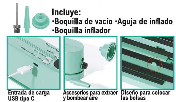 Selladora multifunción portátil USB-C