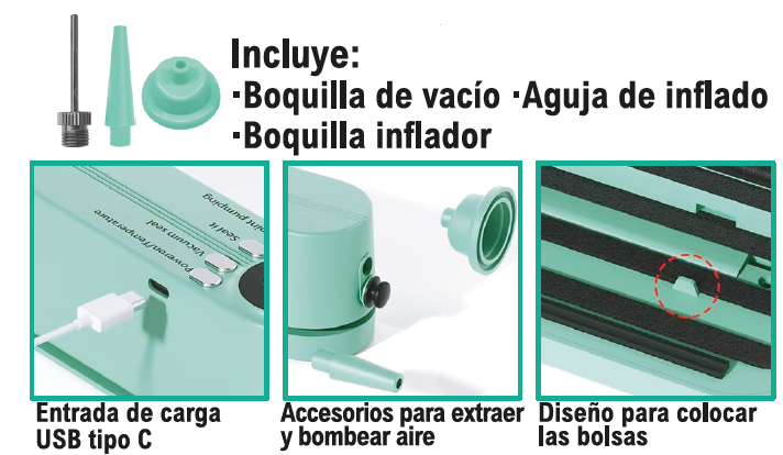 Selladora multifunción portátil USB-C