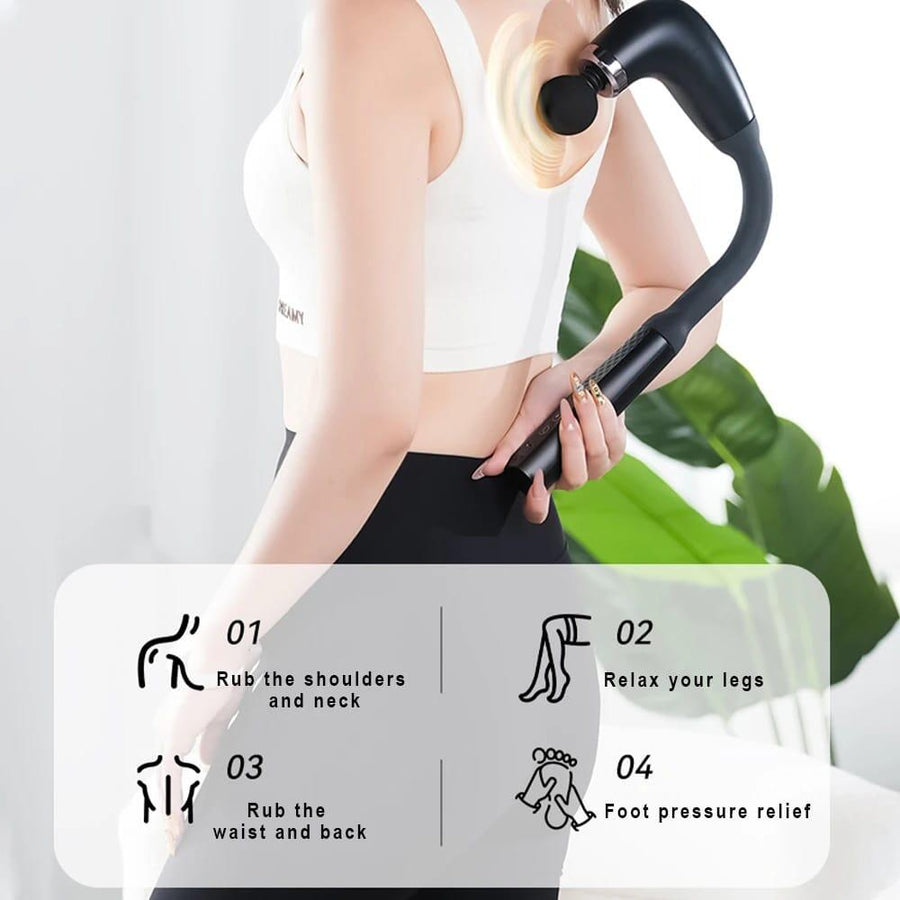 Pistola de masaje U para cuello y espalda