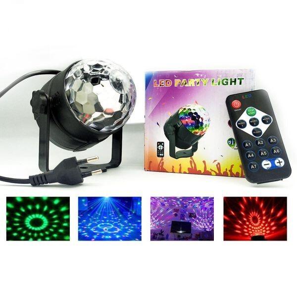 Luz bola discoteca con mando para fiestas