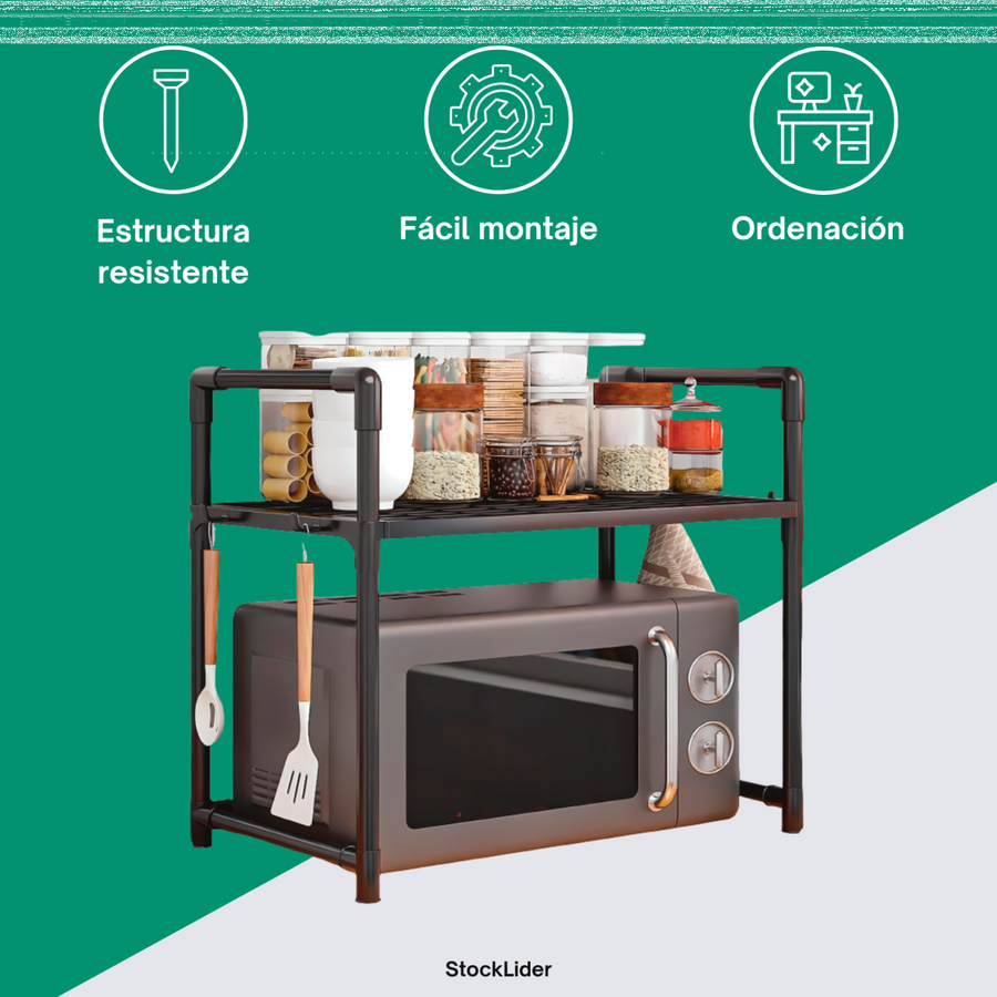 Estantería para microondas de cocina