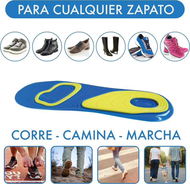 Plantillas de gel mujer 38-42 cómodas