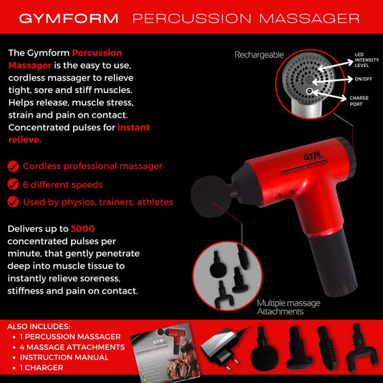 Pistola de masaje muscular inalámbrica