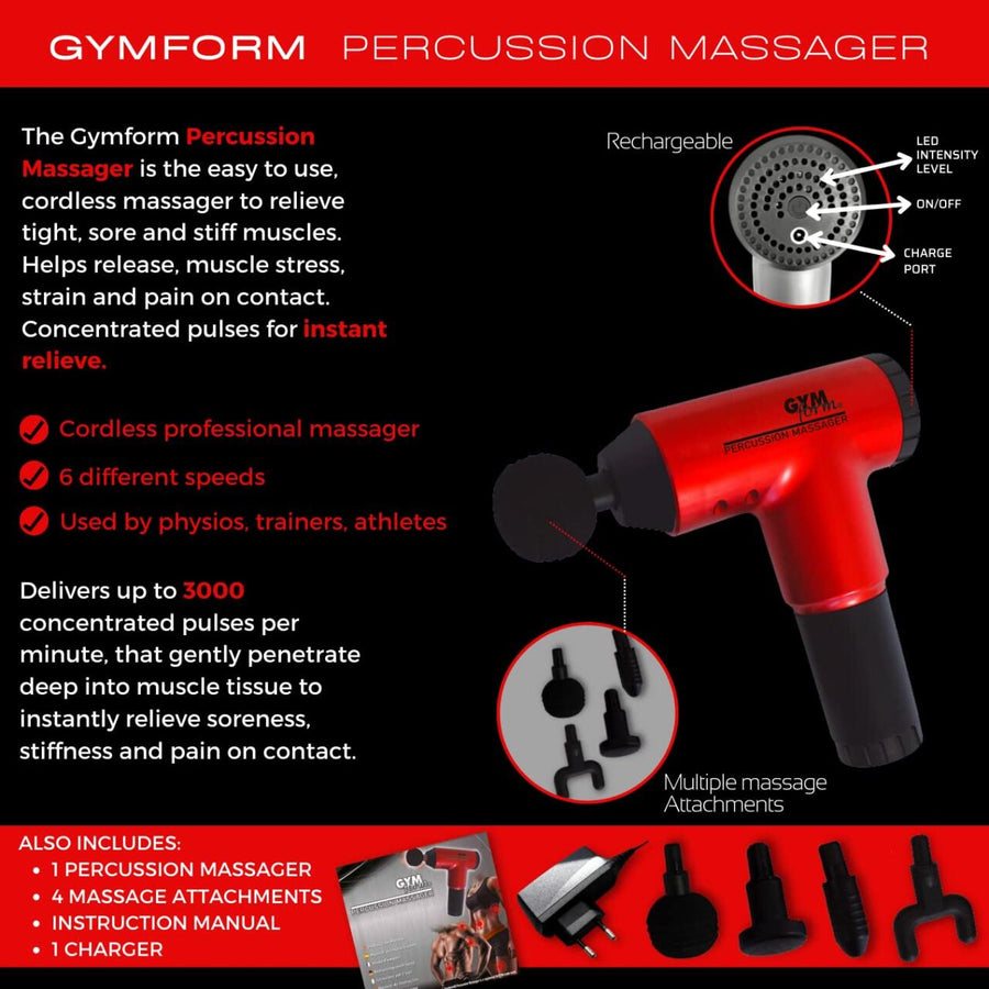 Pistola de masaje muscular inalámbrica