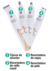 Depilador femenino 4 en 1 impermeable