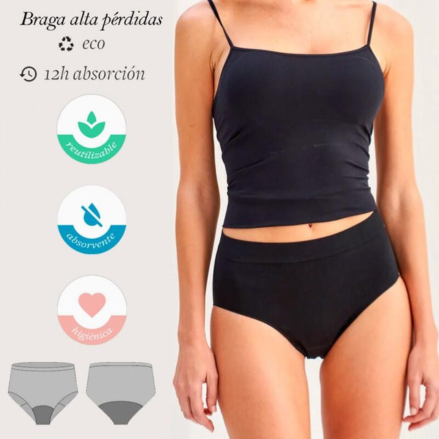 Braga menstrual reutilizable cómoda