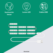 Tira de luces LED para espejo táctil