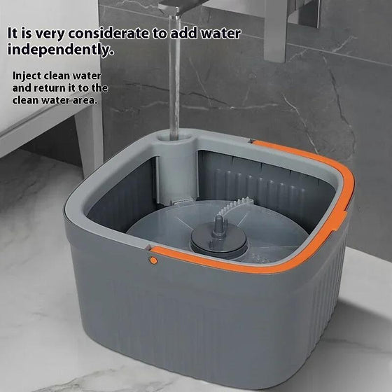 Mopa cuadrada giratoria con cubo separador