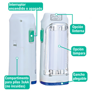 Linterna LED doble 5W 300Lm portátil