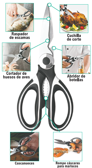 La tijera que hace más en cocina
