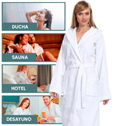 Albornoz femenino extra suave y absorbente