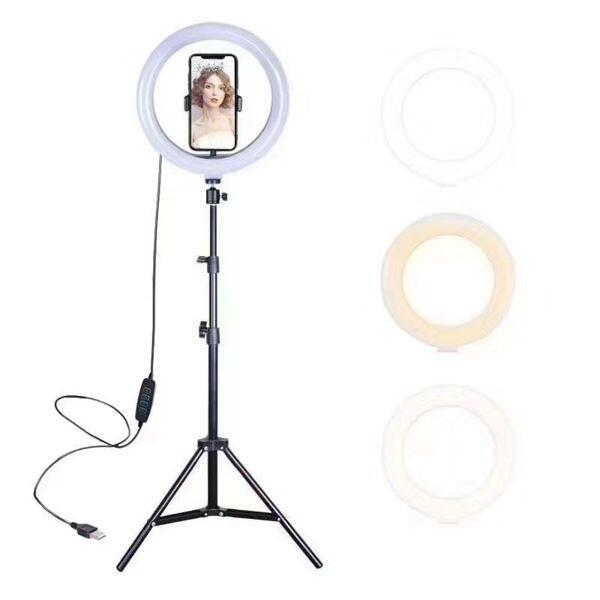 Aro de luz 26 cm con trípode 2,10 m
