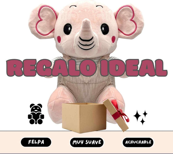 Elefante de Felpa Suave para Bebés y Niños