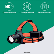 Linterna de cabeza LED recargable