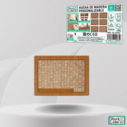 Hucha de madera personalizable para ahorrar