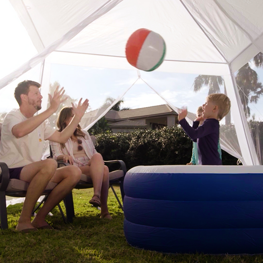 Carpa con mosquitera 360º para jardín