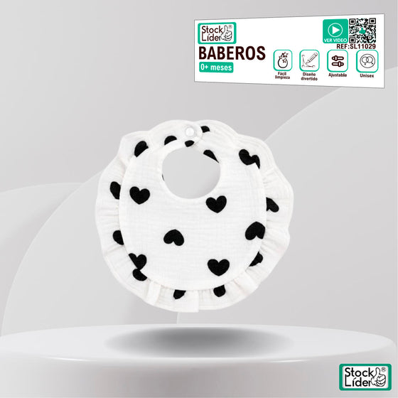 Baberos para bebé ajustables y fáciles de limpiar