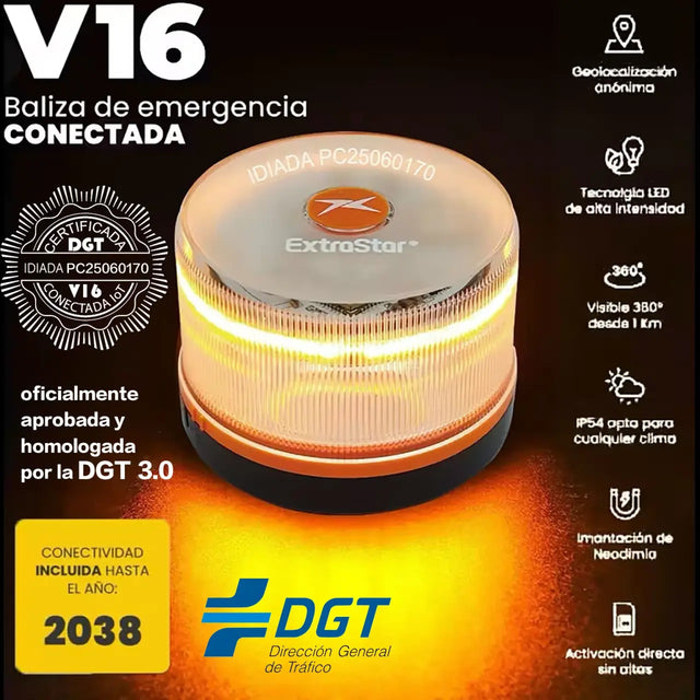 Baliza homologada para coche y moto