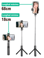 Palo selfie con trípode para móvil