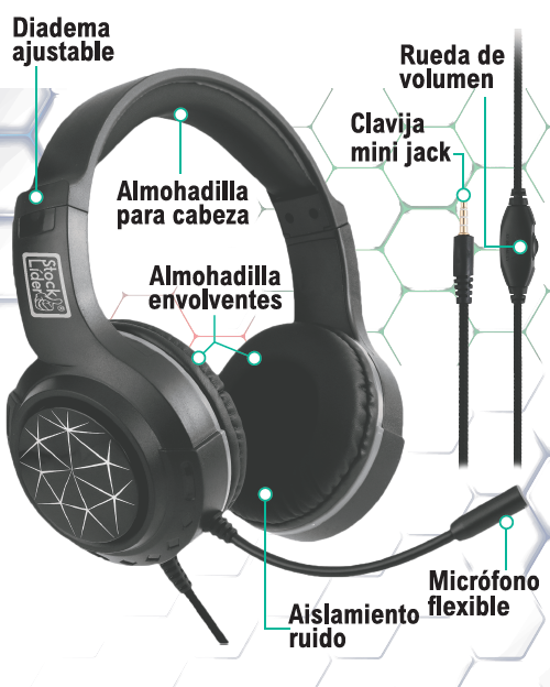 Auriculares gaming con micrófono
