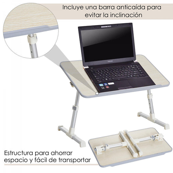 Mesa plegable portátil con ventilador USB