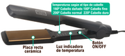 Plancha para el cabello de cerámica turmalina