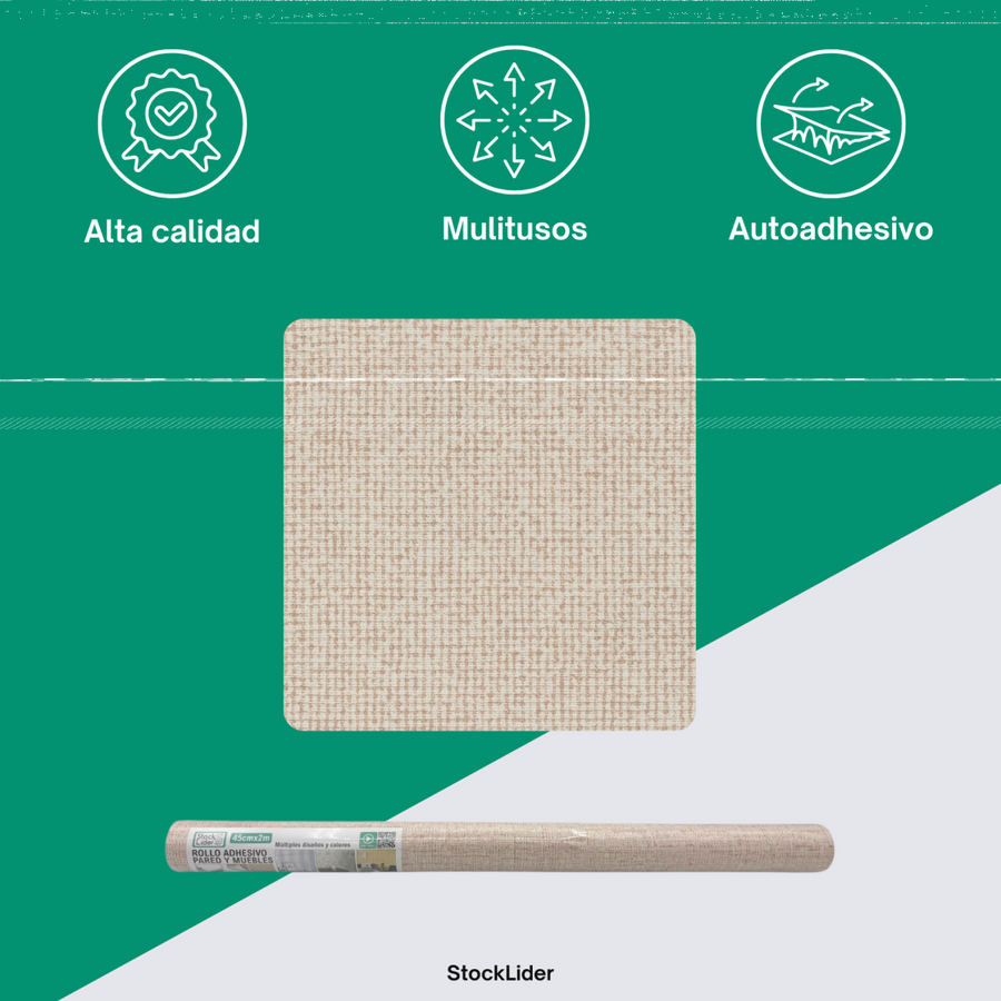 Rollo adhesivo pared y muebles 45x2 m