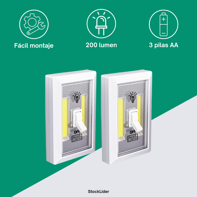 Lámpara COB LED 3W 200Lm sin cables