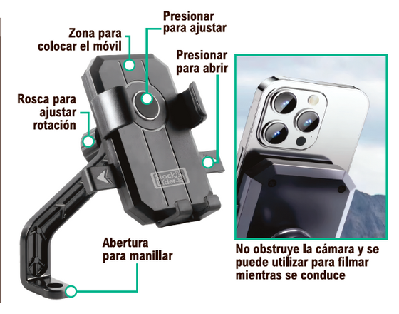 Soporte de móvil para moto universal