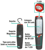 Lámpara y linterna multifunción COB