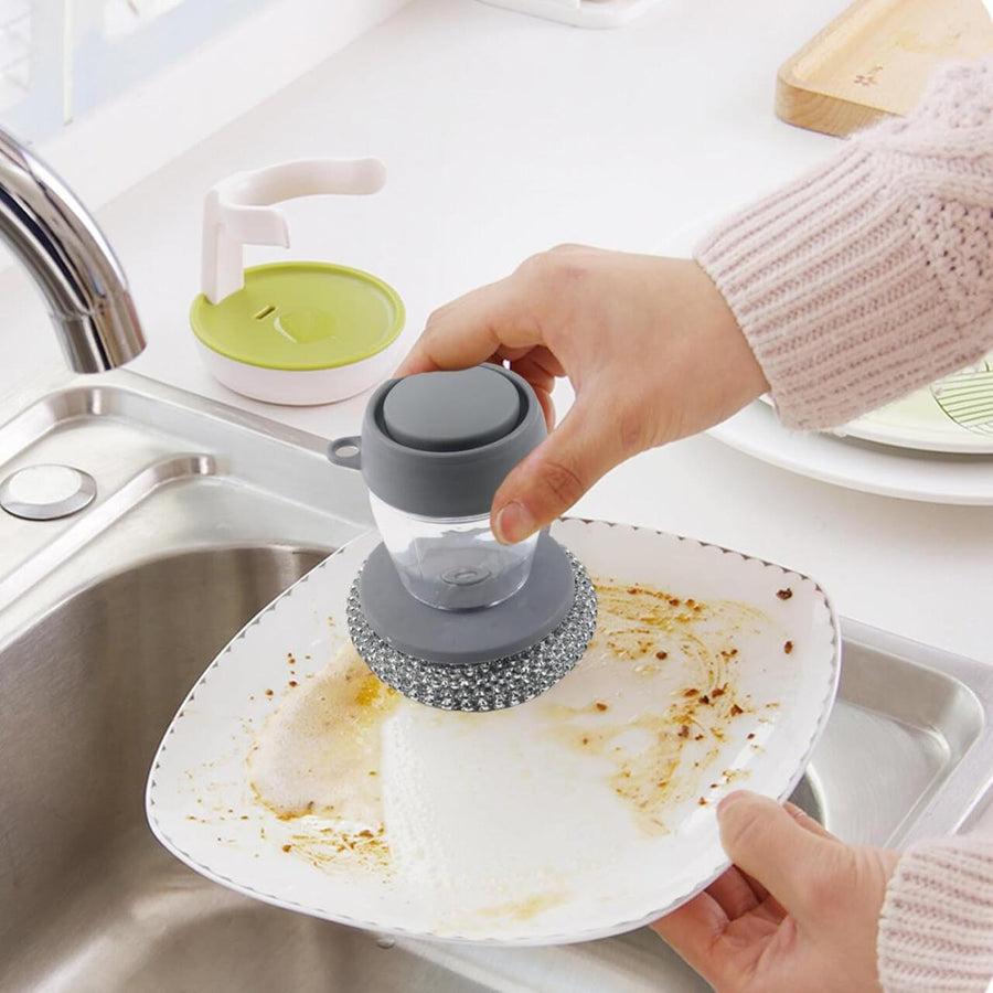 Esponja para sartén con dispensador