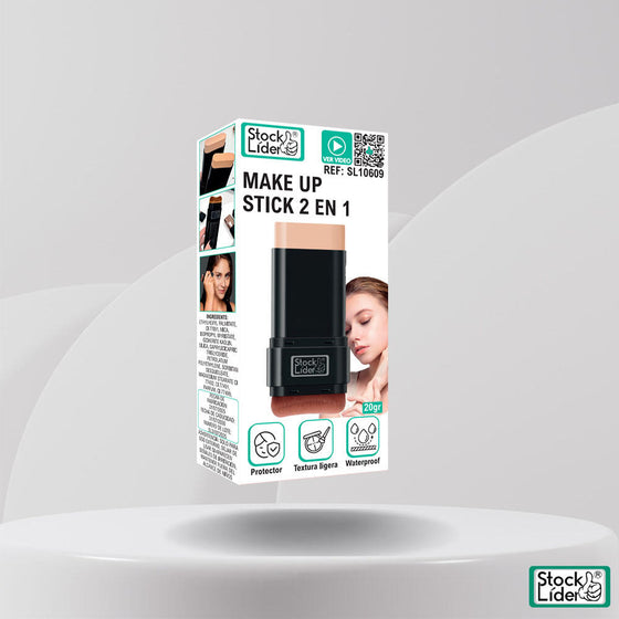 Make up stick 2 en 1 con brocha